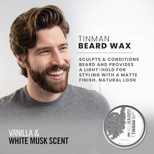 Billy Jealousy Tinman Beard Wax With Light Hold And Matte Finish Nourishing Beard Care Product Formulated With Natural Beeswax And Glycerin