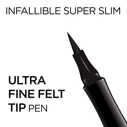 L Oreal Paris Makeup Infallible Super Slim Long Lasting Liquid Eyeliner Ultra Fine Felt Tip Quick Drying Formula Glides On Smoothly Brown