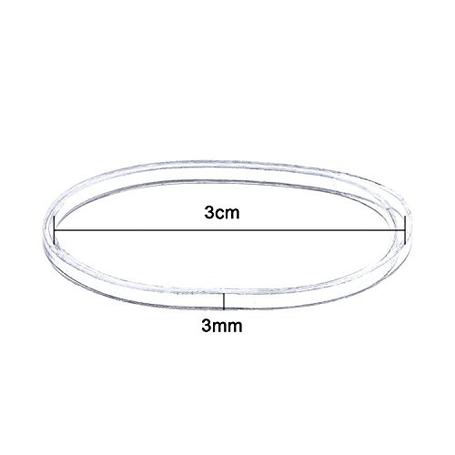 Eboot 500 Pcs Clear Hair Elastic Mini Rubber Bands 3 Mm Small Hair Ties