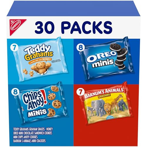Nabisco Team Favorites Snacks Variety Pack 4 Flavors 30 Snack Packs