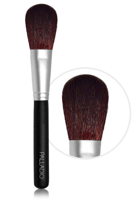 Palladio Powder Brush, Large All Over Face Makeup Brush, Buffs Loose Powder, Flawless Blending, Smooth Finish, Synthetic Natural Bristles, Soft Feel,