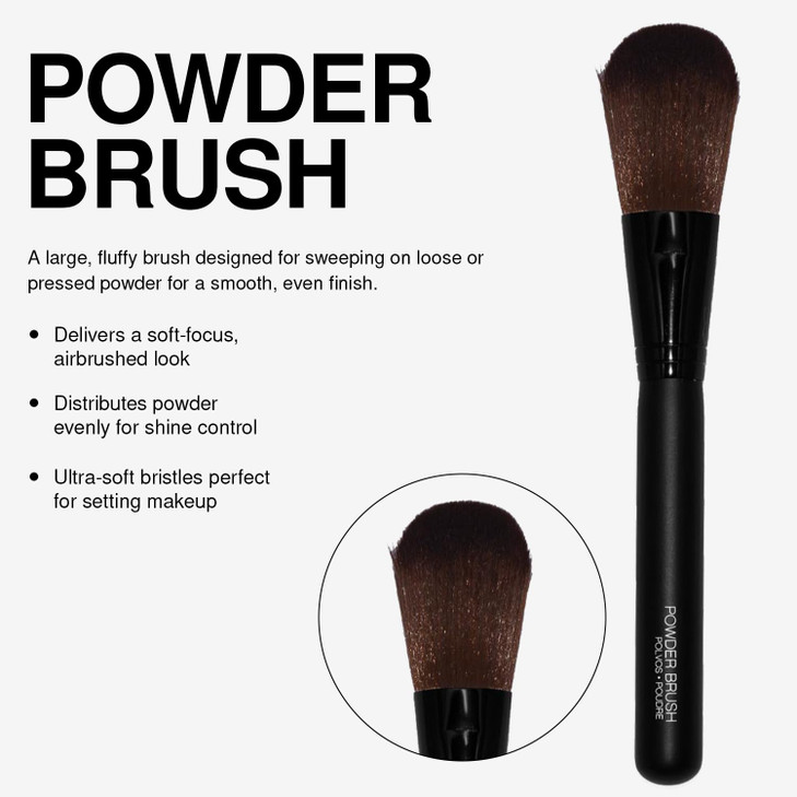 Palladio Powder Brush, Large All Over Face Makeup Brush, Buffs Loose Powder, Flawless Blending, Smooth Finish, Synthetic Natural Bristles, Soft Feel,