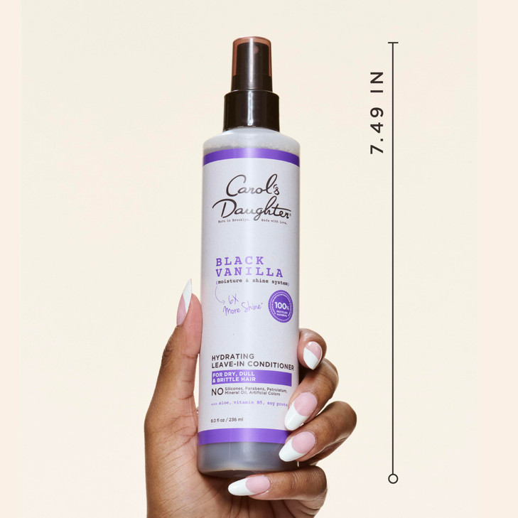 Carol's Daughter Black Vanilla Leave In Conditioner for Curly, Wavy or Natural Hair, Moisturizing Hair Care for Dry, Dull or Brittle Split Ends, 8 Fl