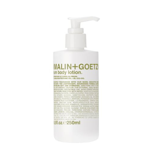 Malin Plus Goetz Rum Body Lotion Lightweight Hydrating Dark Rum 8.5 Fl Oz
