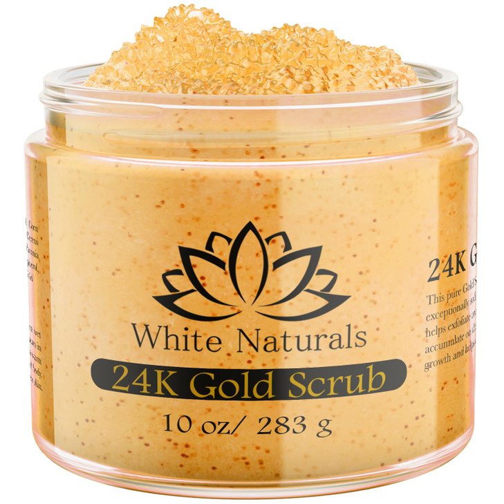 24K Gold Body Scrub Natural Exfoliating Face Sugar Scrub With Anti Aging Properties Pure Skin Moisturizer Reduce Wrinkles Deep Pore