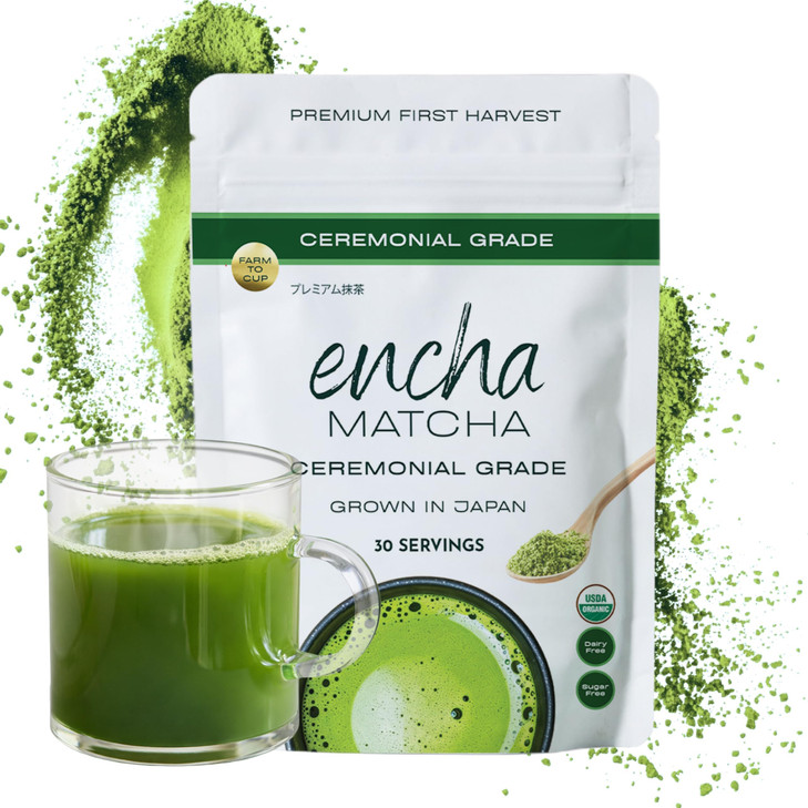 Encha Matcha Powder Organic Ceremonial Grade 60G 2.12Oz
