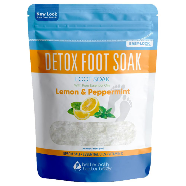 Detox Foot Soak 32 Oz With Essential Oils Lemon Peppermint And Lavender