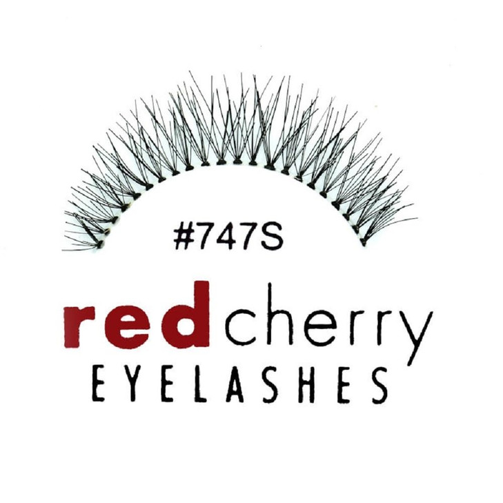 Red Cherry False Eyelashes #747S, Black (Pack of 6)