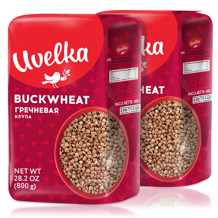 Uvelka Buckwheat Groats 800 Gram Pack Of 2