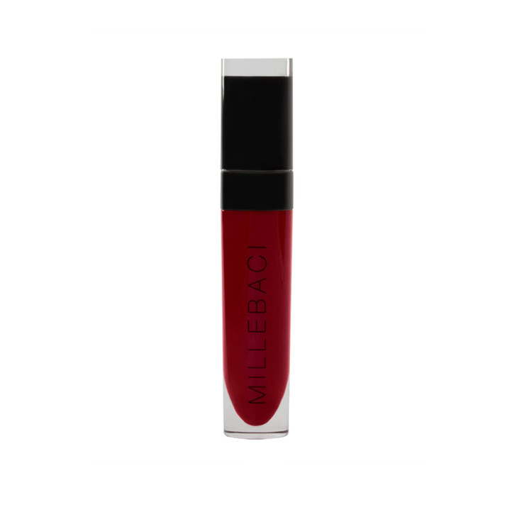 Nouba Millebaci Long Lasting Liquid Lipstick Dark Red Lustrous Moisturizing Creamy Formula With Intense Color Pigment High Impact Makeup Lip