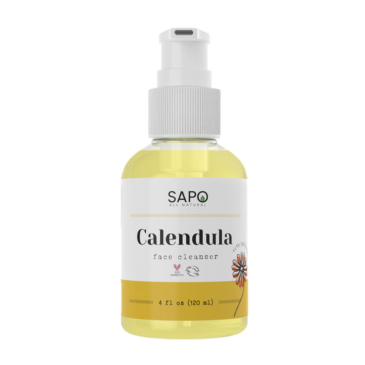 Sapo All Natural Hydrating Face Wash With Calendula And Hyaluronic Acid Gentle Creamy Gel Cleanser For Sensitive Dry And Oily Skin 4 Oz