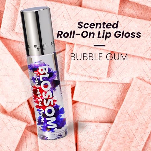 Blossom Roll On Lip Gloss Infused With Real Flowers Made In Usa 0.2Oz