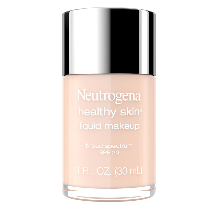 Neutrogena Healthy Skin Liquid Foundation Makeup with Broad Spectrum SPF 20 Sunscreen, Lightweight, Medium Coverage Makeup with Sunscreen and Pro-Vit