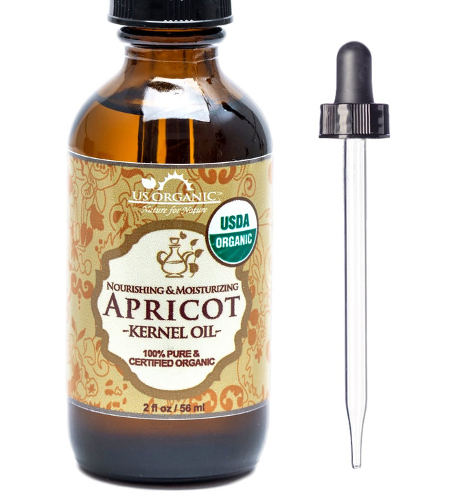Us Organic Apricot Kernel Oil Usda Certified Organic 100 Percent Pure And Natural Cold Pressed Virgin Unrefined In Amber Glass Bottle W