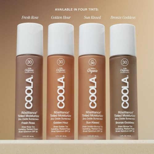 Coola Rosilliance Spf 30 Tinted Mineral Face Sunscreen Golden Hour 1.5 Oz