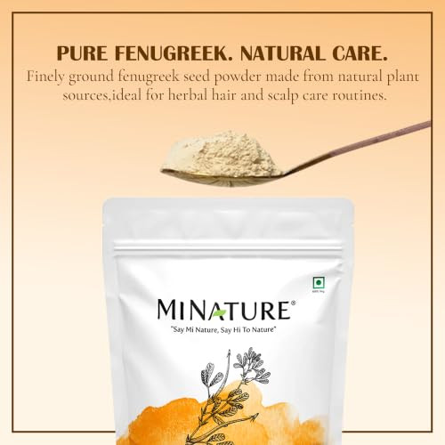 Mi Nature Fenugreek Powder 100 Percent Natural Trigonella Foenum Seeds Pure Methi Powder For Cooking Hair And Skin Care 227G 8Oz 0.5Lb