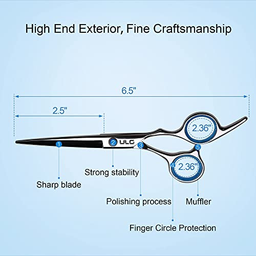 Hair Cutting Scissors Ulg Professional Hair Scissors 6.5 Inch Right Hand Razor Edge Barber Shears Salon Hair Cutting Shears Made Of Japanese