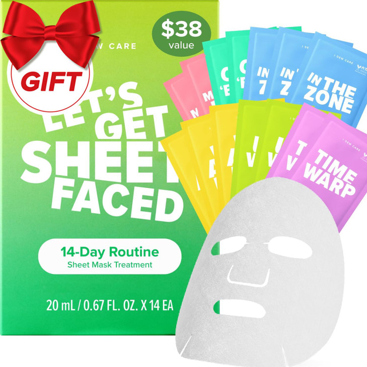 I Dew Care Collagen Face Mask Variety Pack 14 Days Facial Masks 14Ea