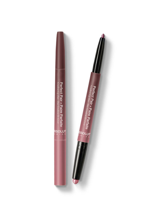 Absolute New York Rose Wood Perfect Pair Lip Duo Fuller And Poutier Lips