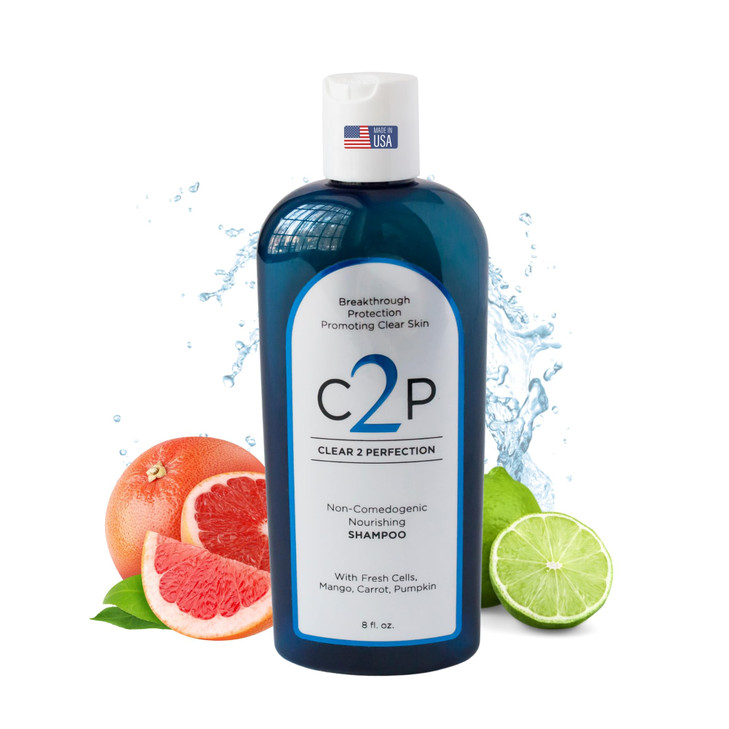 Non Comedogenic Clear 2 Perfection Shampoo Sulfate And Paraben Free For Clear Healthy Skin And Hair Esthetician Formulated
