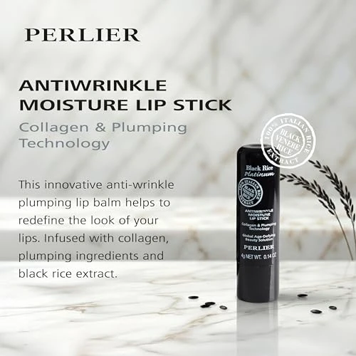 Perlier Black Rice Platinum Plumping Lip Balm 0.14 Fl.Oz