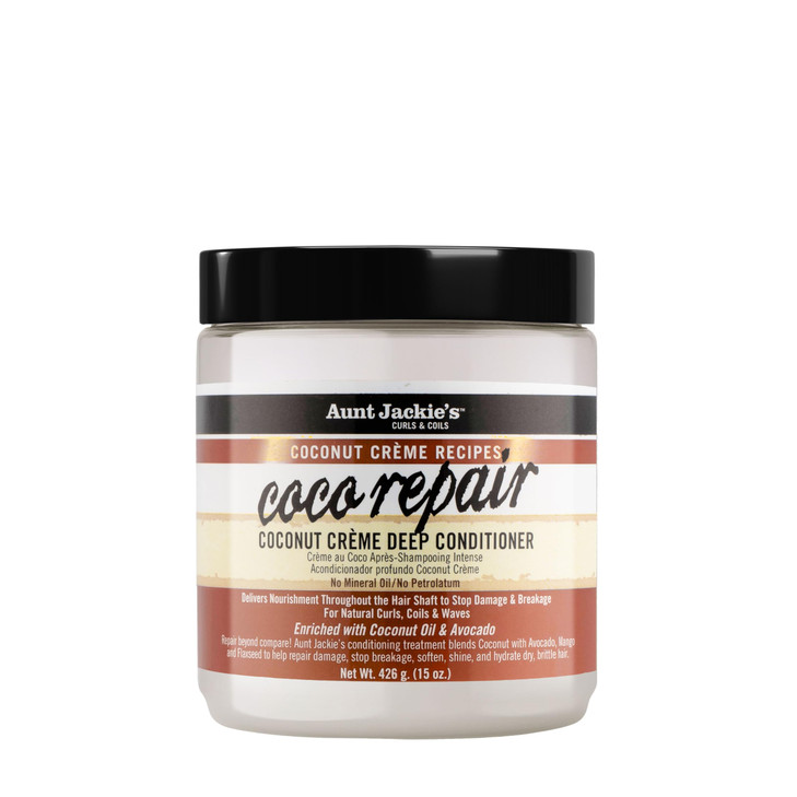 Aunt Jackie S Coconut Crème Recipes Coco Repair Deep Hair Conditioner Delivers Nourishment Stops Damage Breakage For Natural Curls 15 Oz
