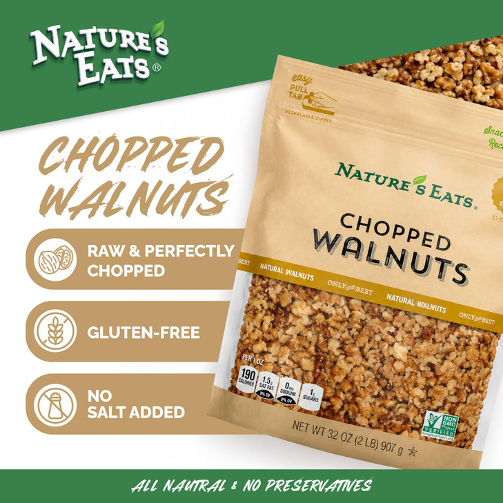 Nature S Eats Chopped Walnut 32 Ounce