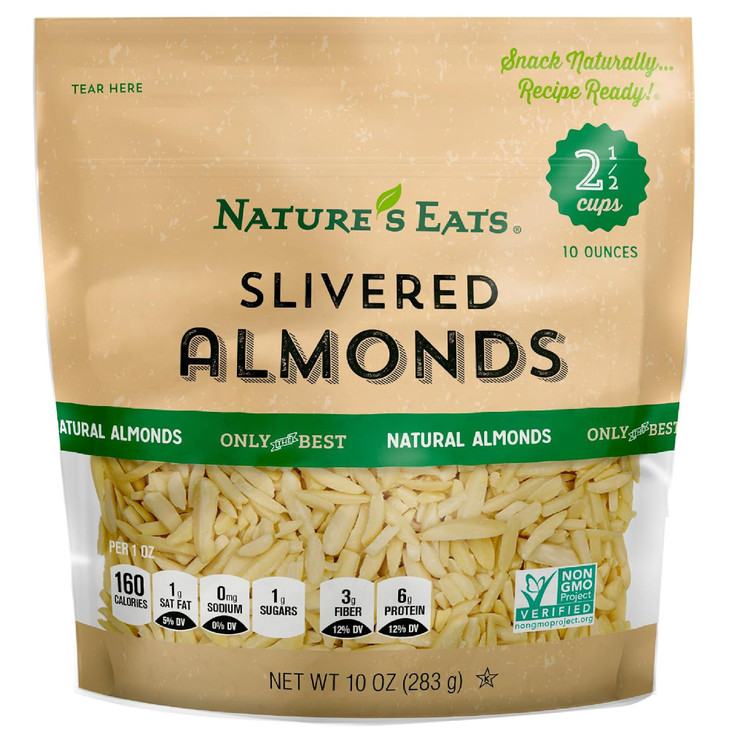Nature S Eats Blanched Slivered Almonds Natural 10 Ounce