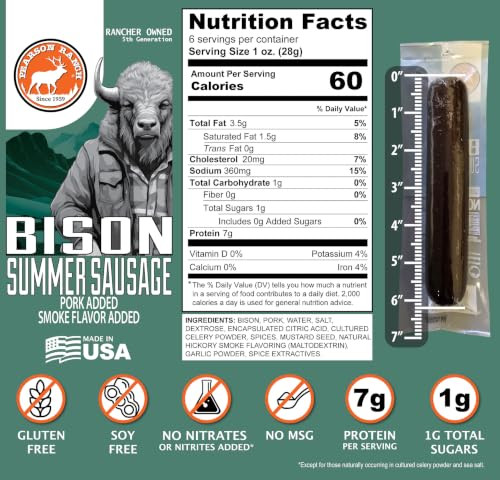 Pearson Ranch Exotic Game Meat Summer Sausage Gift Set Of 3 Elk Bison Venison High Protein Keto Friendly Snacks And Charcuterie Meat Gluten