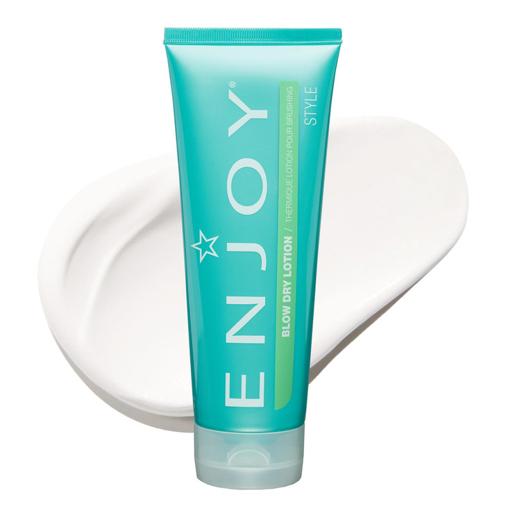 Enjoy Blow Dry Lotion Volumizing And Thickening Hair Styling Cream Weightless Body And Shape For Fine Hair Professional Blowout Prep For