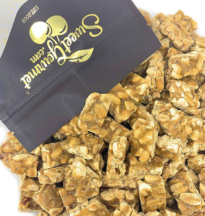 Sweetgourmet Classic Old Fashioned Peanut Butter Squares Peanut Brittle Candy 2 Pound