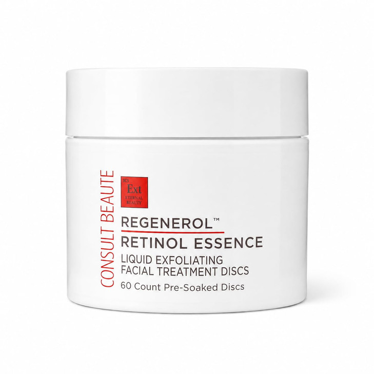 Consult Beaute Regenerol Retinol Exfoliating Facial Treatment Discs Micro Exfoliation For Face Smoother Skin 60 Disposable Wipes