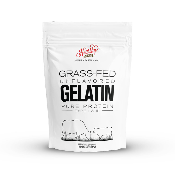 Hearthy Foods Beef Gelatin Powder Unflavored Gelatin Powder For Women And Men Keto And Paleo Friendly Pure Protein Type 1 And 3 Grass Fed
