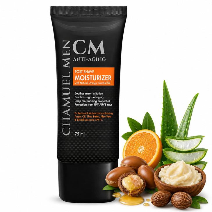 Mens Face Moisturizer Anti Aging Aftershave For Men Face Cream And Post Shave Lotion With Argan Shea And Aloe Daily Skin Care Balm For Dry