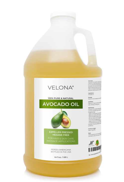 Velona Avocado Oil 64 Fl Oz Expeller Pressed