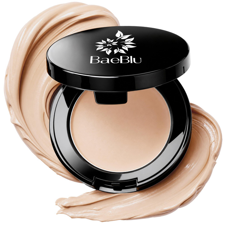 Organic Cream Concealer 100 Percent Natural Full Coverage Dewy Finish Sunshine