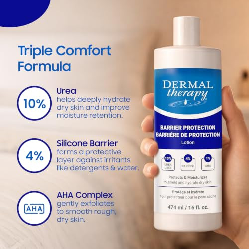 Dermal Therapy Barrier Protection Lotion Protects Skin From Irritants And Moisturizes With 10 Percent Urea Ideal For Eczema Gloves Swimmers