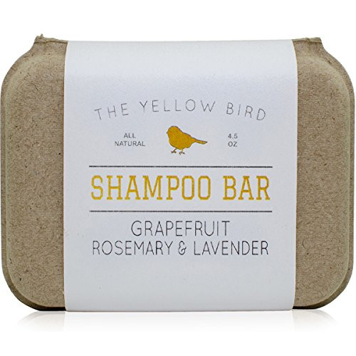 The Yellow Bird Solid Bar Shampoo Soap. Grapefruit Rosemary And Lavender. Mild Natural And Organic Ingredients. Sulfate Free.