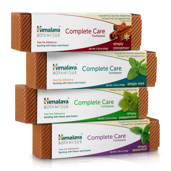 Himalaya Botanique Complete Care Toothpaste Herbal Variety 4 Pack 5.29 Oz