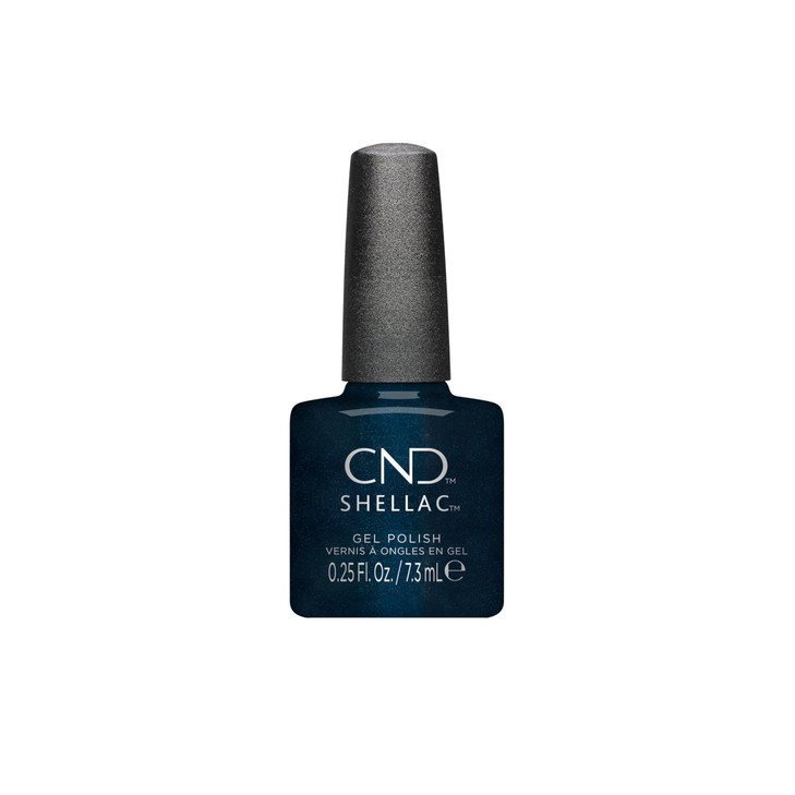 Cnd Shellac Blue Gel Nail Polish Midnight Swim 0.25 Fl Oz