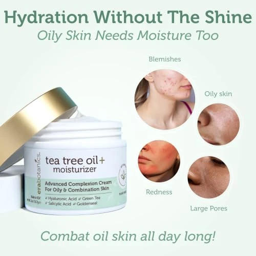 Era Organics Tea Tree Oil Face Cream Salicylic Acid Moisturizer