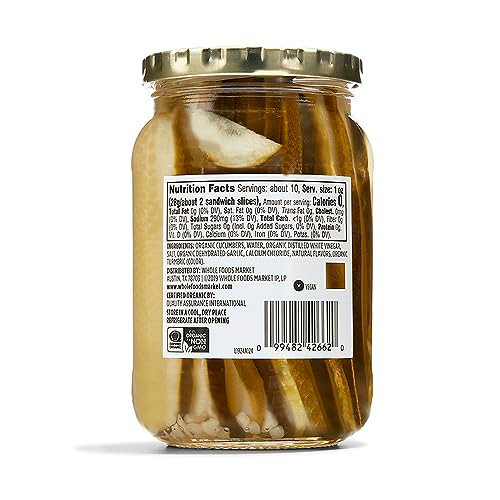365 By Whole Foods Market Organic Fresh Kosher Sandwich Pickle Slices 16 Fl Oz