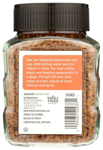 365 By Whole Foods Market Instant Coffee Dark Roast 3.5 Ounce