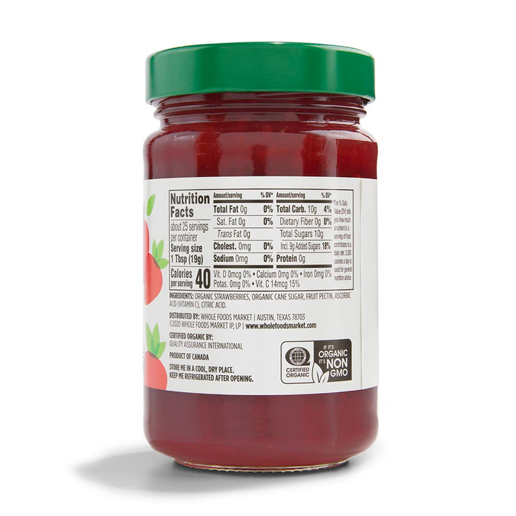 365 By Whole Foods Market Organic Strawberry Fruit Spread 17 Ounce Red