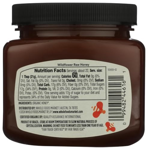 365 By Whole Foods Market Organic Raw Wildflower Honey 16 Oz