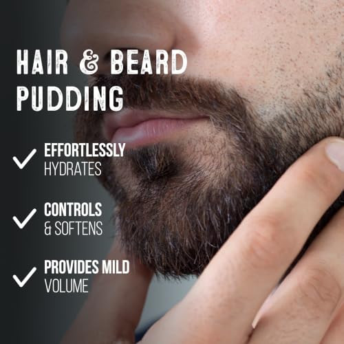 Gibs Con Man Hair And Beard Pudding Leave In Conditioner Curl Definer Green 7.5 Fl Oz