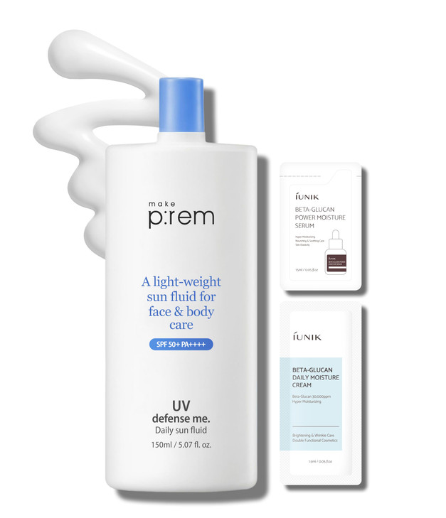 Makeprem Defense Me Daily Vegan Sun Fluid Non Greasy Calming Hydrating Spf 50 Plus Pa Plus Plus Plus Plus Sunblock Reef Safe Uv Broad