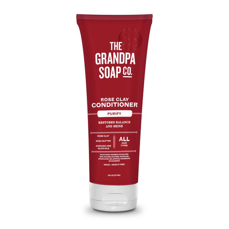 The Grandpa Soap Company Purifying Rose Clay Conditioner Lift Impurities While Nourishing Hair With Rose Clay Shea Butter And Avocado Oil