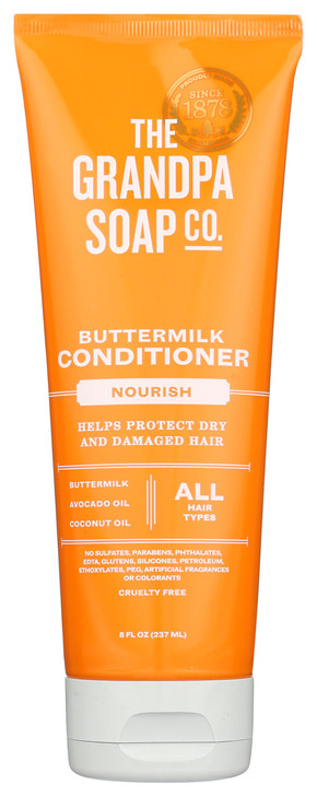 Grandpa S The Soap Company Buttermilk Conditioner Nourishing Formula To Help Strengthen And Hydrate Hair With Coconut Oil And Silk Protein