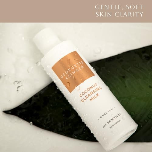 Georgette Klinger Coconut Cleansing Milk Natural Face Wash For Women Gentle Makeup Remover That Restores Moisture With Nutrient Rich Coconut